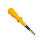 Jaltest ronde male pin Ø 3 mm geel