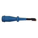 Jaltest rechthoekige female pin 7x0,8 mm blauw