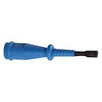 Jaltest rechthoekige female pin 3,3x0,7 mm blauw